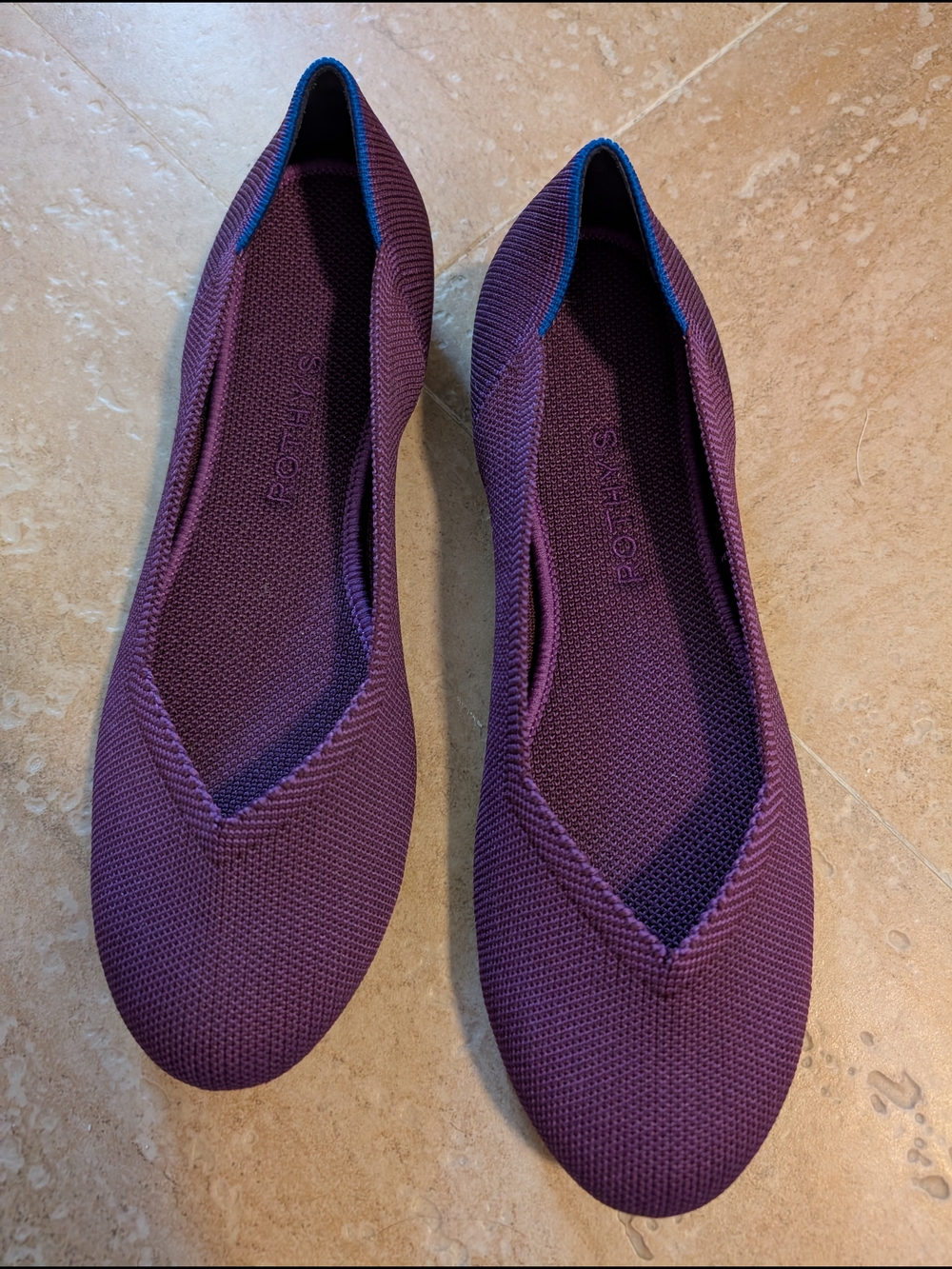 Purple Women's Knit Ballet Flats